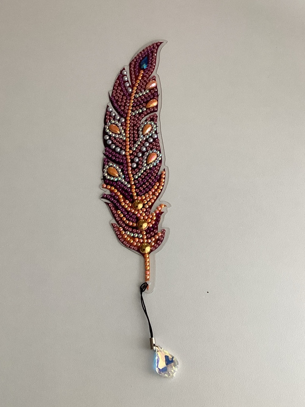 Hand made gem art bookmark